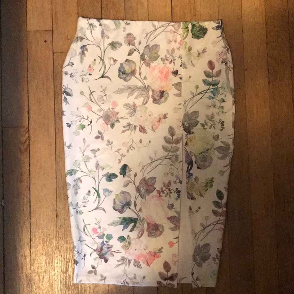 Asos Petite Floral Midi Skirt